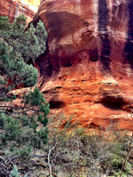 Close up of caves that were inhabited hundreds of years ago.